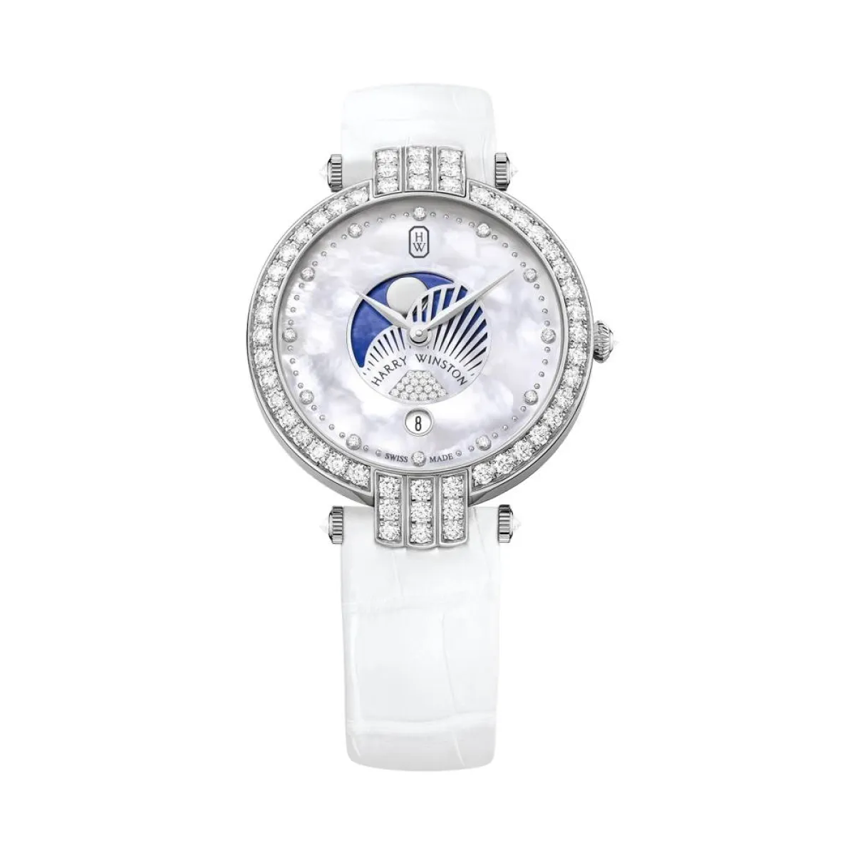 ساعة بيضاء للعروس من هاري وينستون