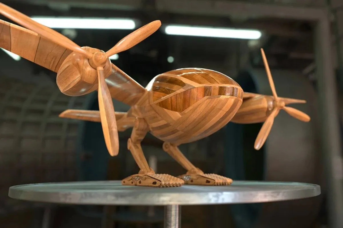 صورة تصميم خشبي للطائرة