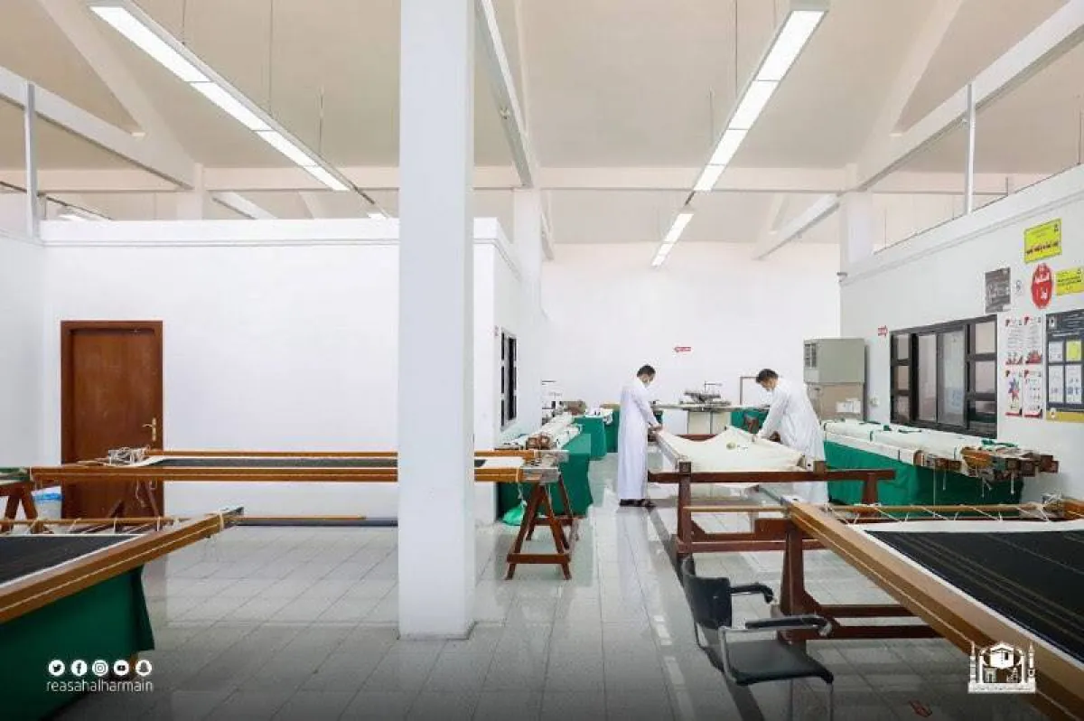 التحضير لطباعة ثوب الكعبة