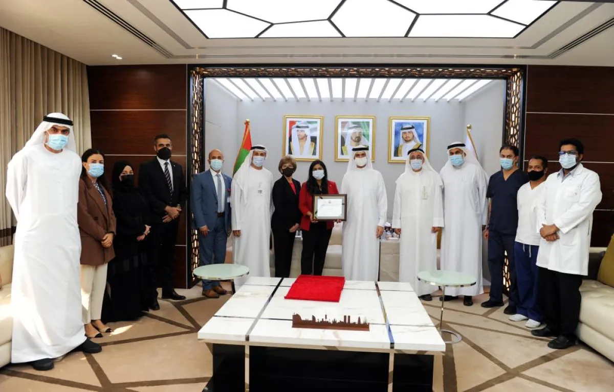 اعتماد مستشفى راشد من الجمعية الأمريكية للجلطات الدماغية - الصورة من حساب هيئة الصحة بدبي على تويتر