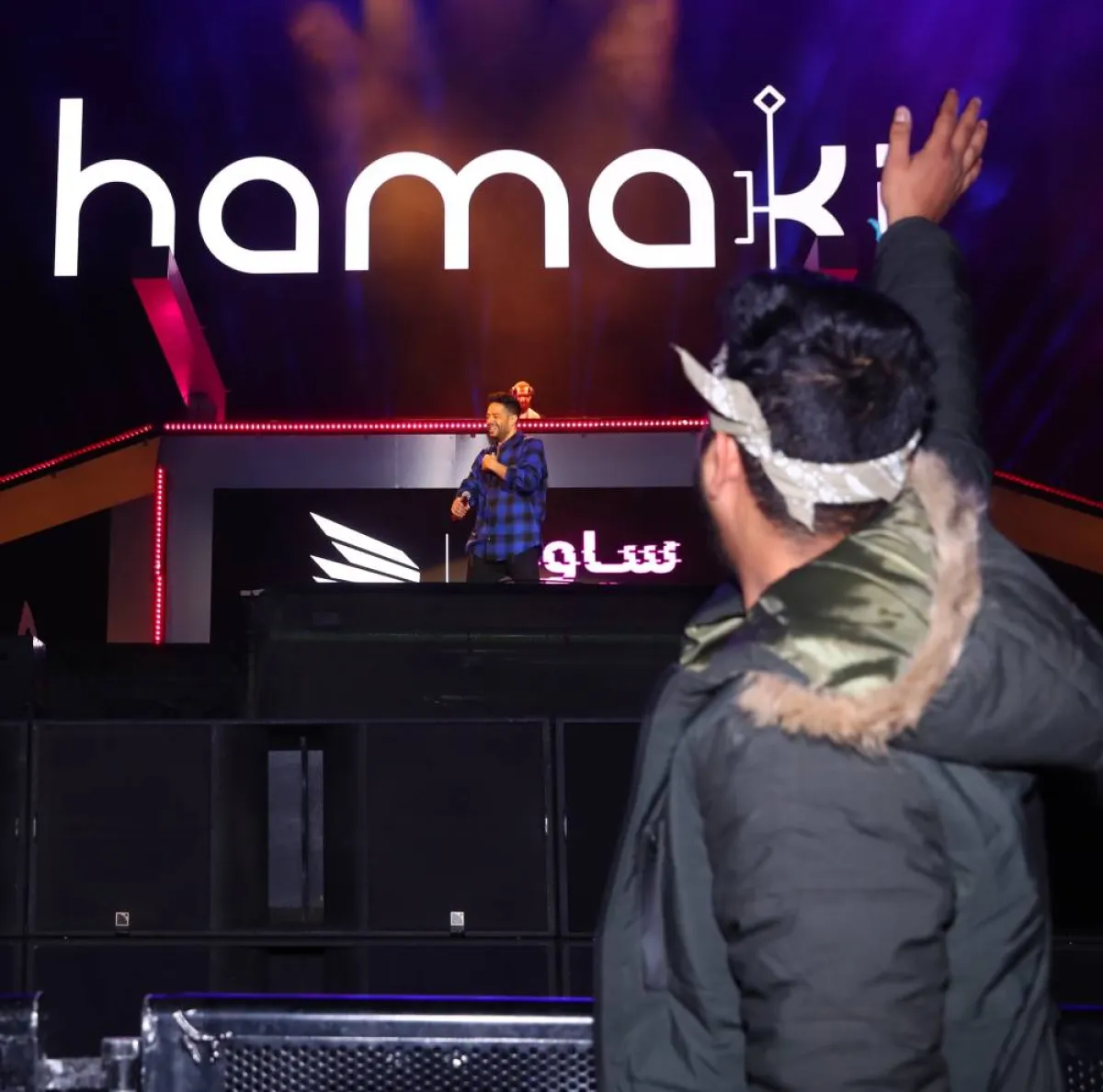 تفاعل الجماهير مع الفنان محمد حماقي- الصورة خاصة بـ"سيدتي" تصوير-  صالح الغنام