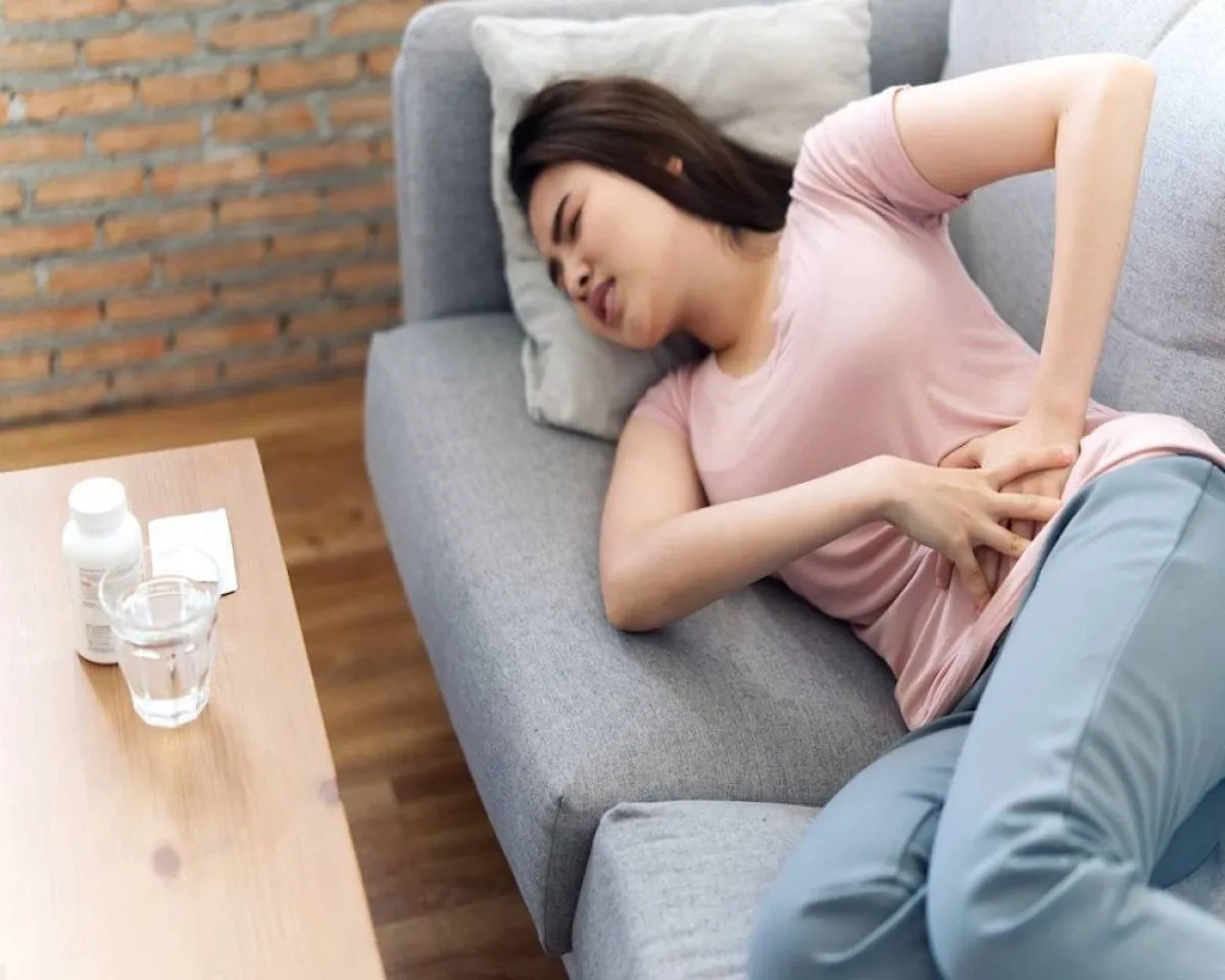 صورة لحامل تعاني من  الفتق السري