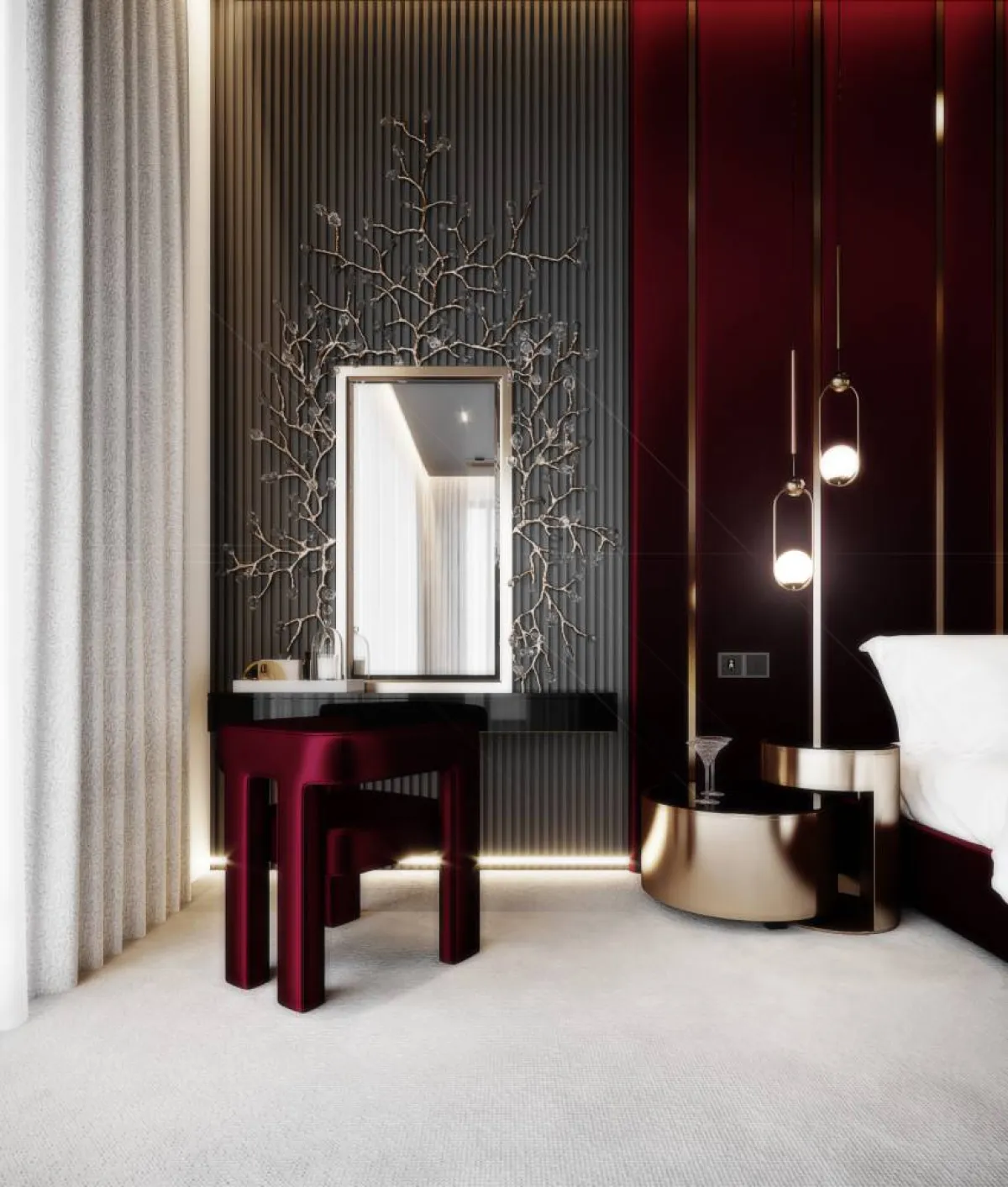 الأحمر القاني يدل على الفخامة