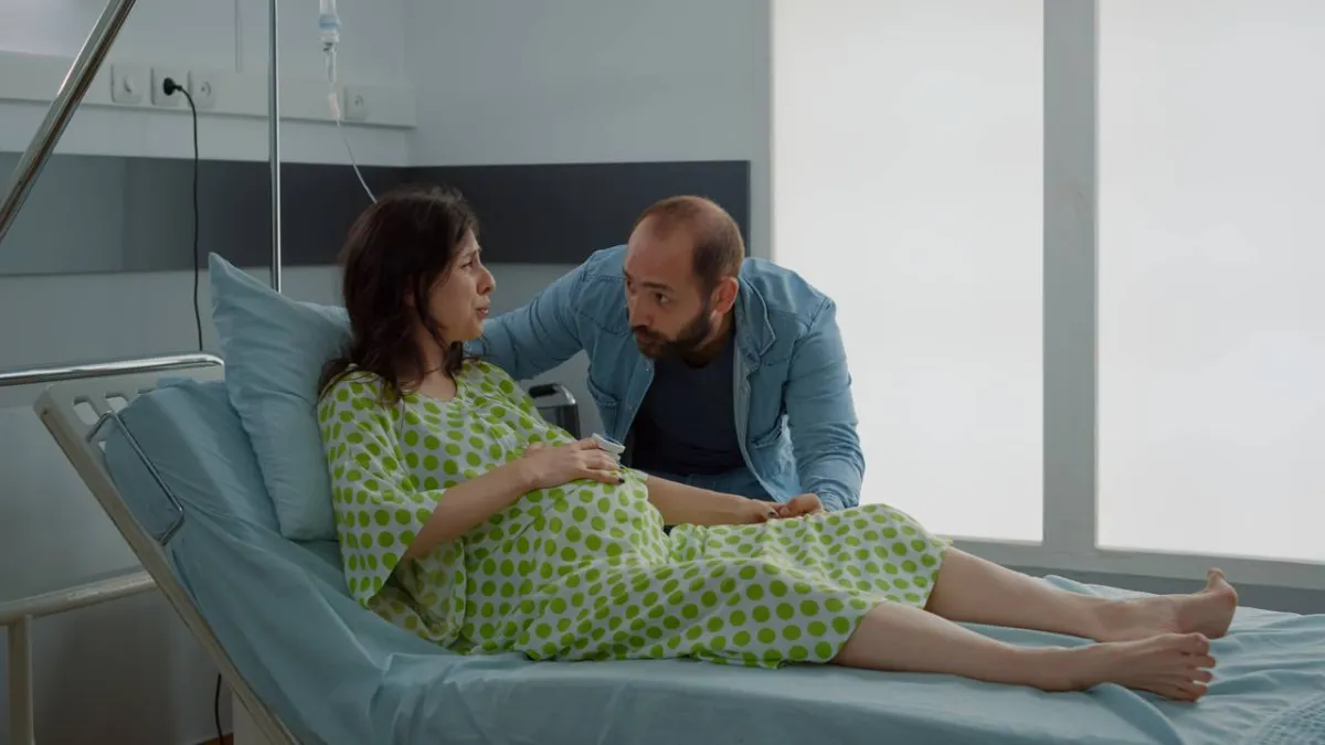 صورة لامرأة قبل المخاض