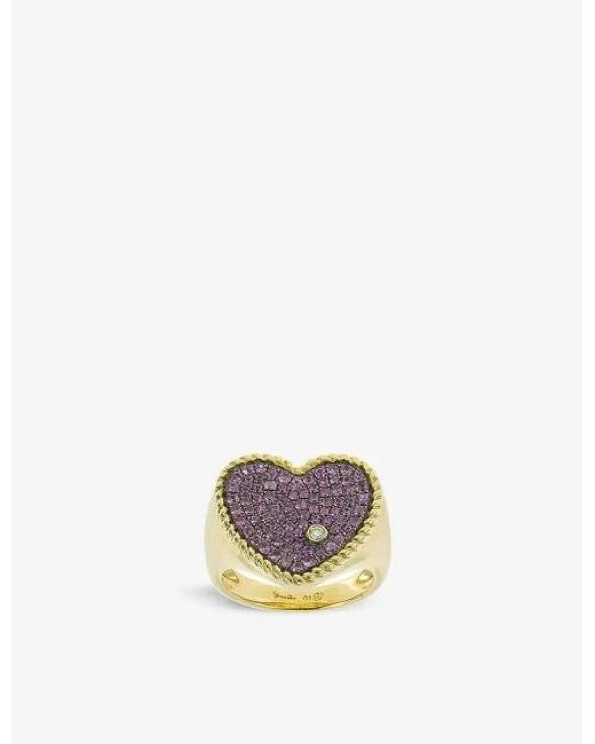 خاتم ذهب أصفر مرصع بالألماس والياقوت من إيفون ليون Yvonne Leon