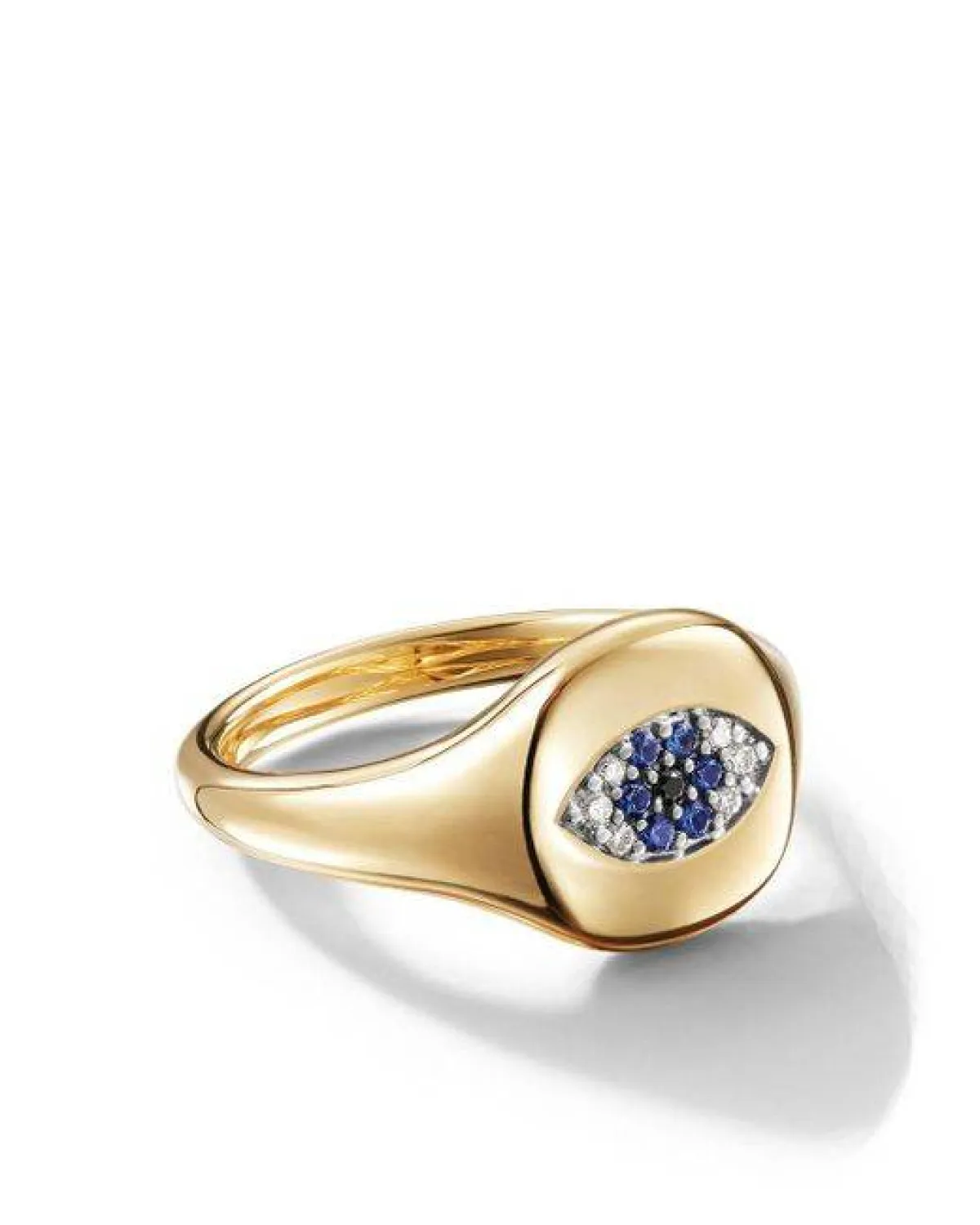 خاتم ذهب أصفر مرصع بالألماس والياقوت من ديفيد يورمان David Yurman