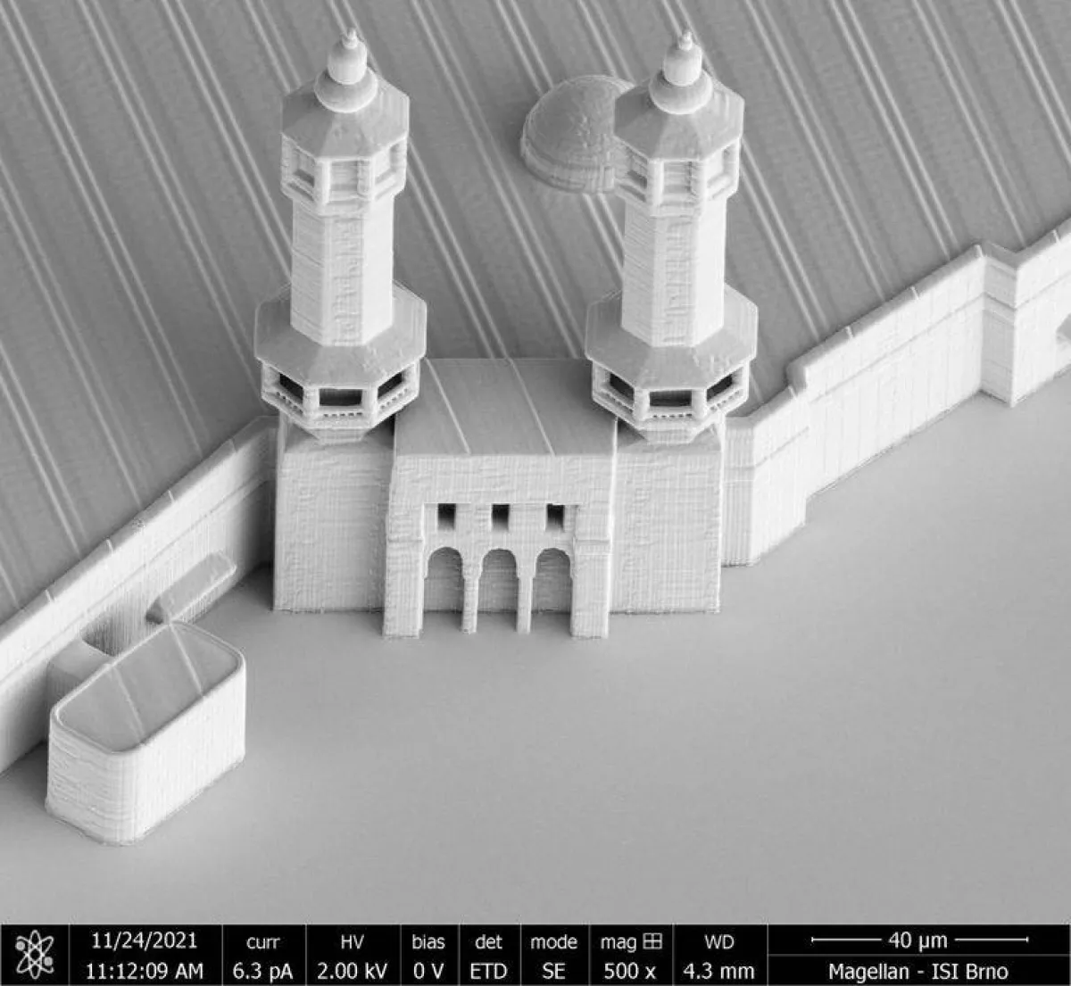 المجسم تم تنفيذه بواسطة تقنية الطباعة ثلاثية الأبعاد. الصورة من تويتر  AlAinBusiness