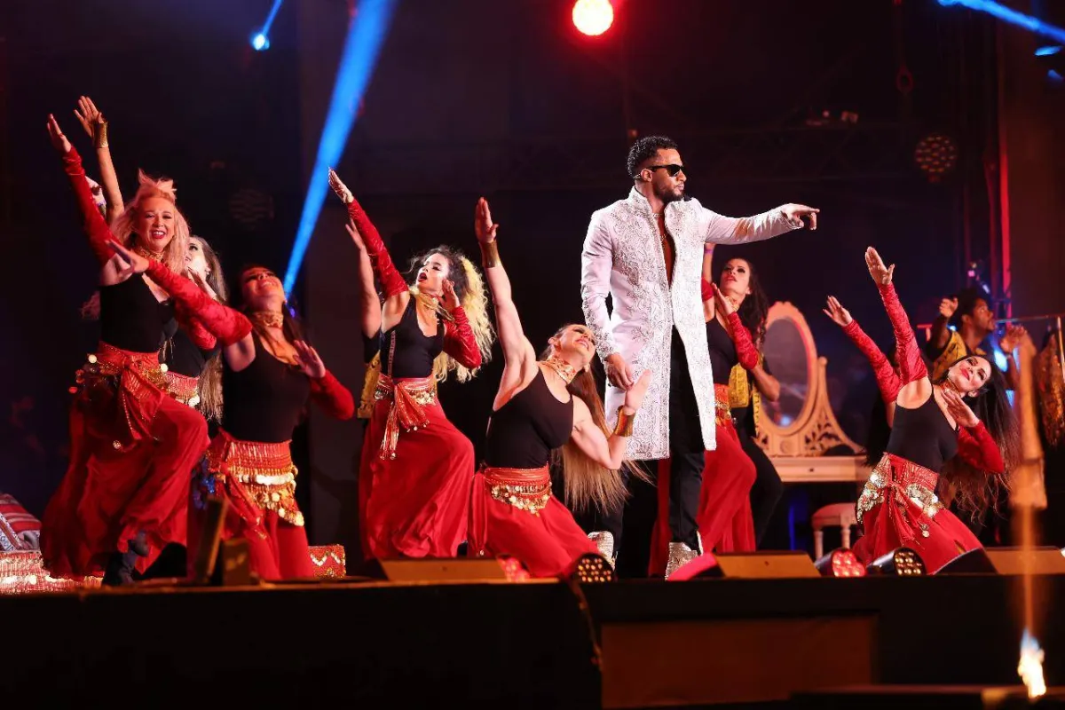 محمد رمضان من الحفل - الصورة من المكتب الإعلامي لشركة "الياسري"