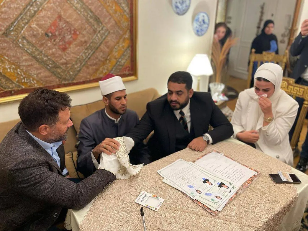 عقد قران ماهيتاب ماجد المصري - الصورة من حساب ماجد المصري على انستغرام