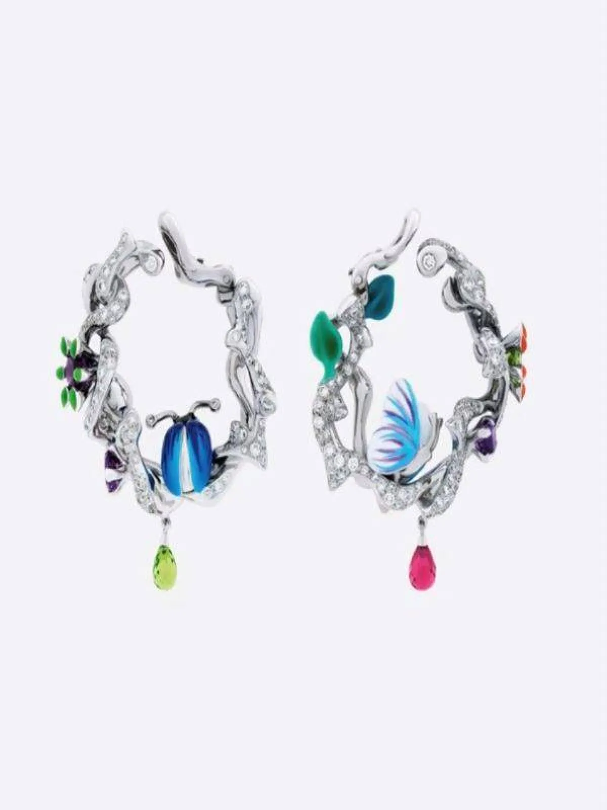 اقراط الزهور الدائرية