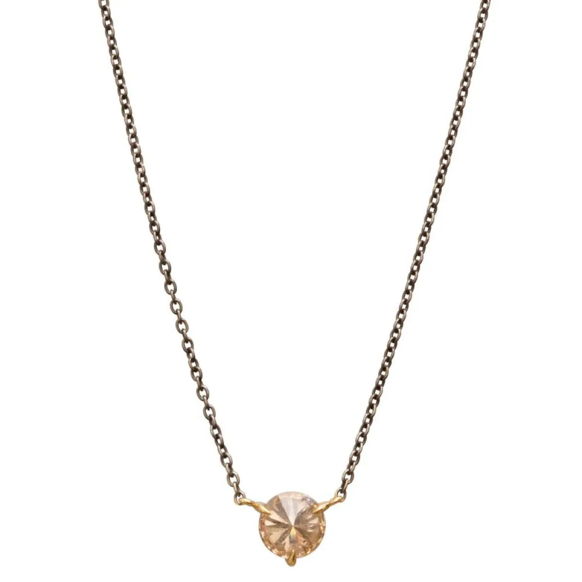 قلادة مرصعة بحجر الألماس البني من  Broken English 
