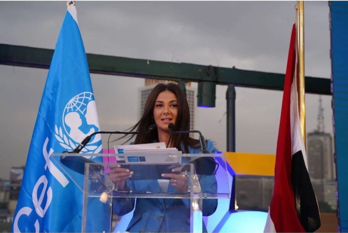 دنيا سمير غانم من احتفالية اليونيسيف - الصورة من حسابها على انستغرام