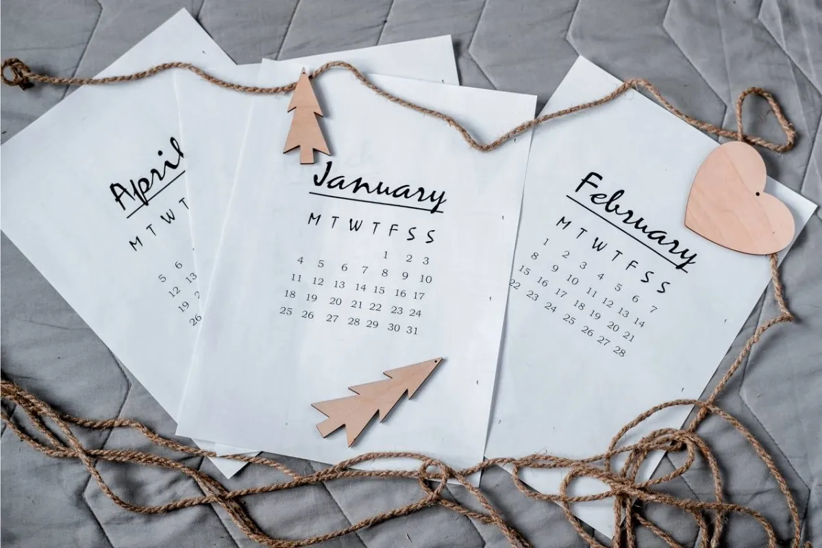 صورة لبعض الشهور الميلادية التي يجب أن يتعلمها الطفل بالترتيب