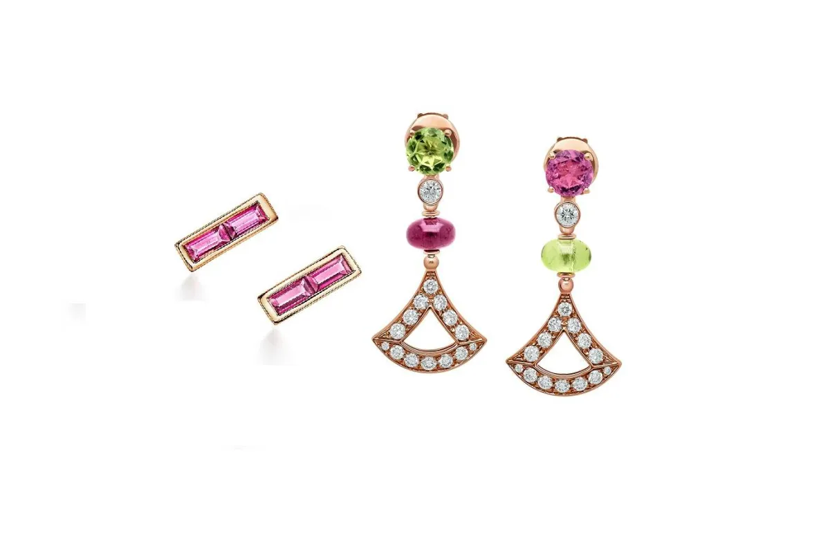 موديلات أقراط مرصعة بحجر الروبليت