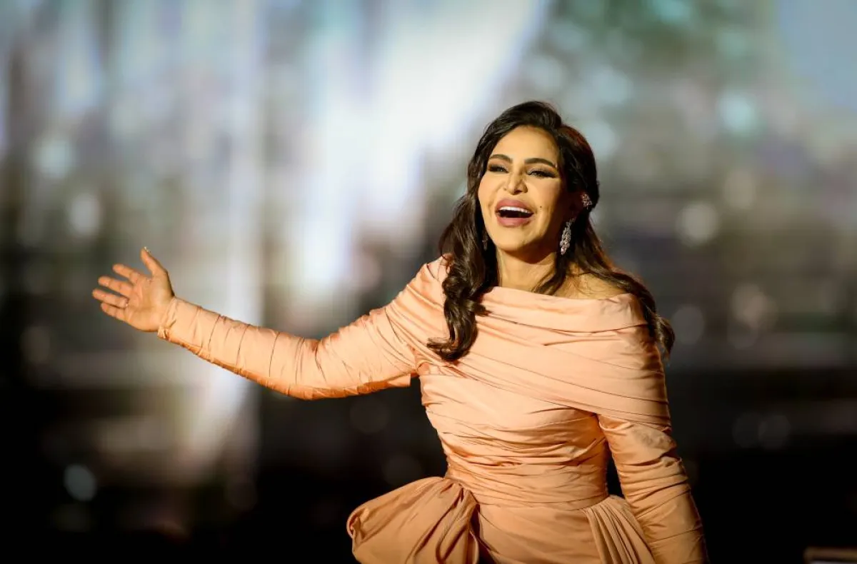 الفنانة احلام في حفل تدشين فدوة عيونك - الصورة من المركز الإعلامي لشركة بنش مارك 