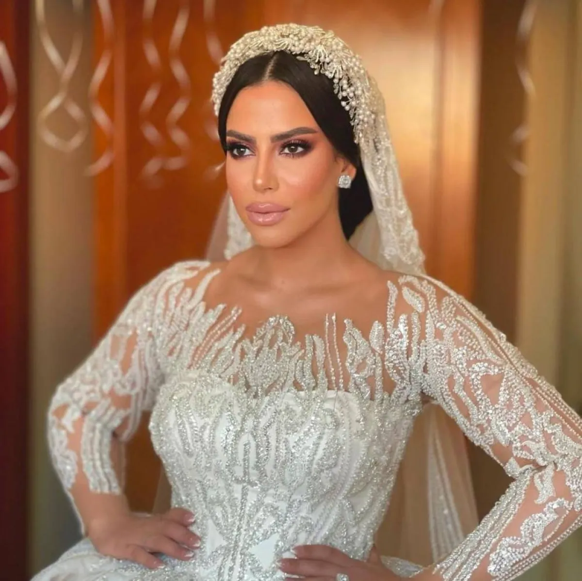 حفل زفاف ماهيتاب ماجد المصري - الصورة من حساب والدتها منى إش إش على انستغرام