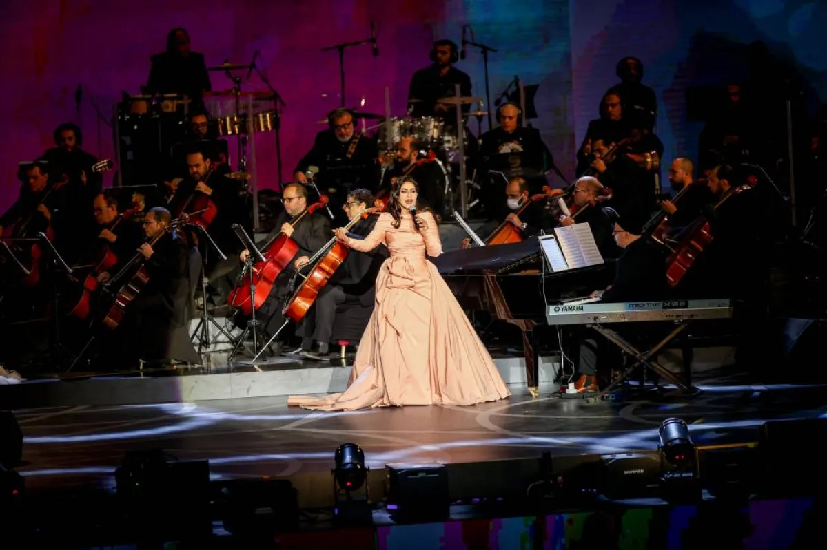 الفنانة احلام في حفل تدشين فدوة عيونك - الصورة من المركز الإعلامي لشركة بنش مارك 