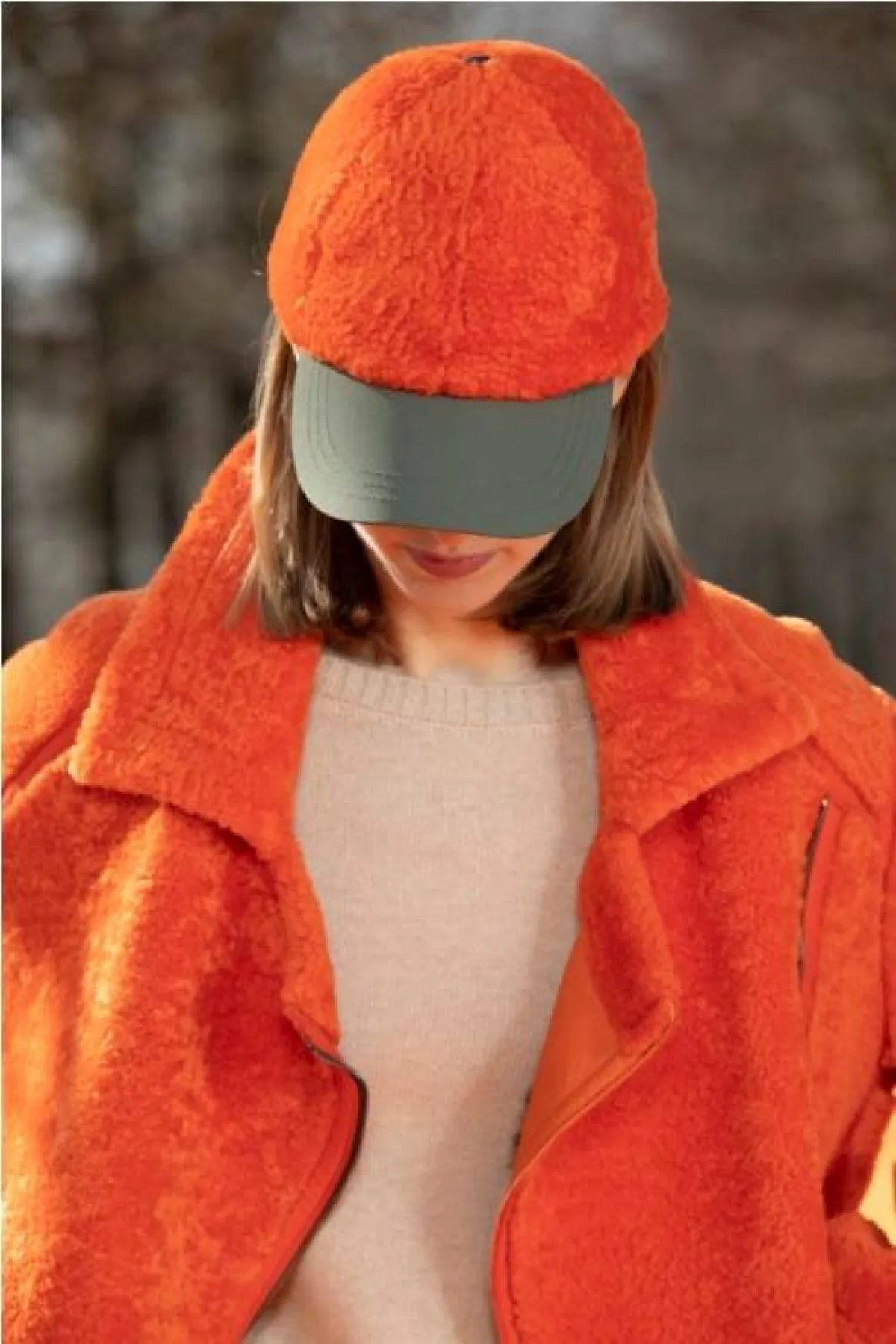 قبعة الفرو البيسبول من سيمونيتتا رافيززا  Simonetta Ravizza