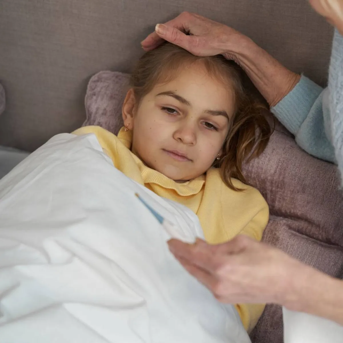 صورة لطفلة مريضة