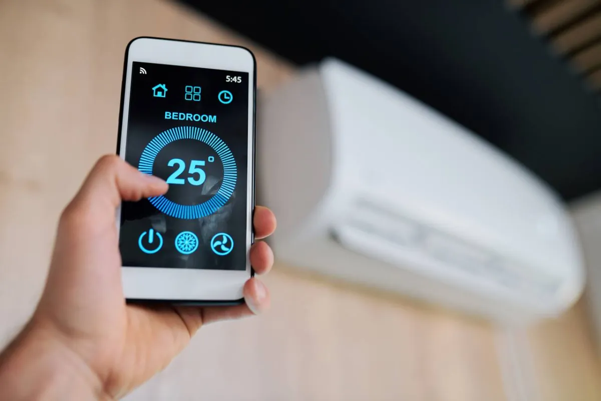 صورة لتطبيق ضبط الحرارة