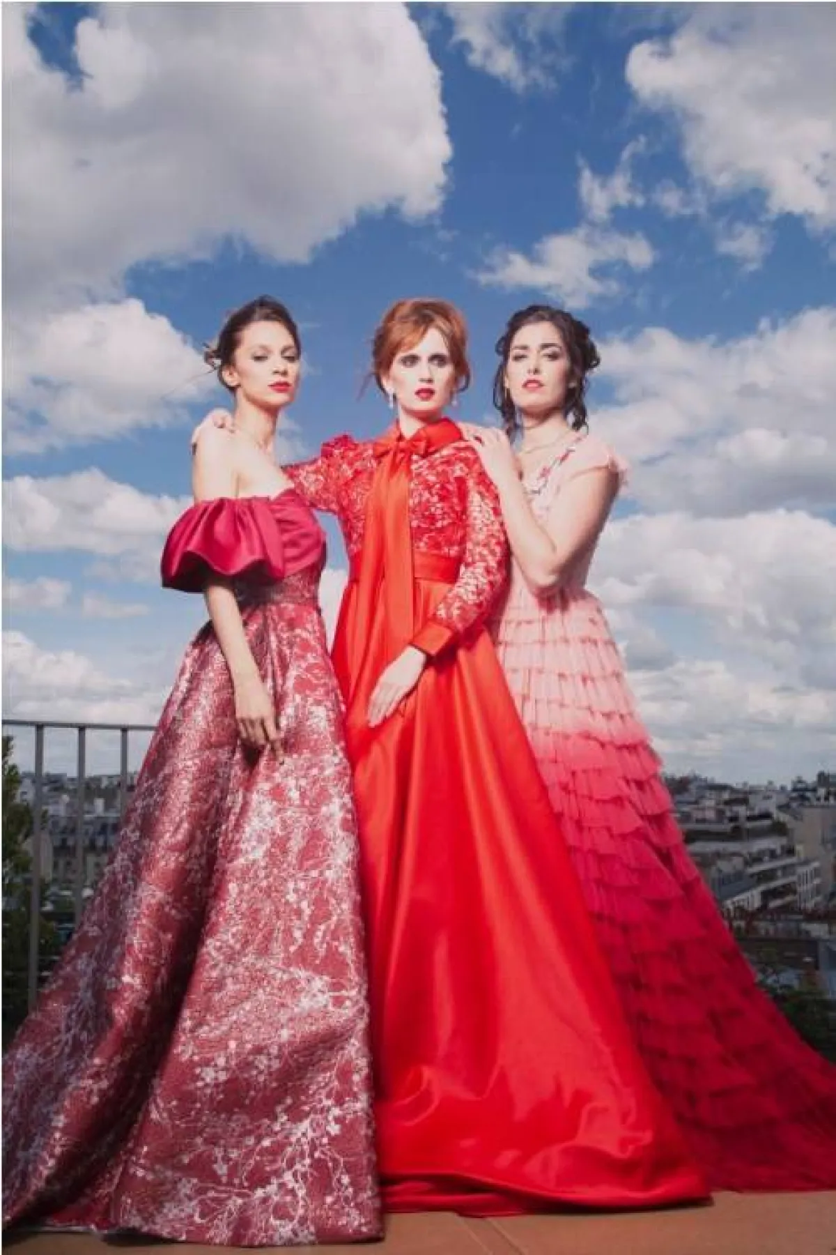 فستات بدرجات اللون الأحمر من كريستوف  غيارمي  Christophe  Guillarme