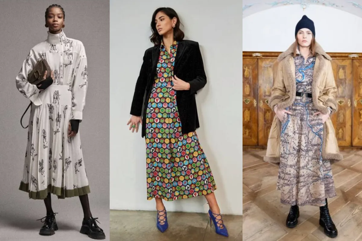 فساتين مطبّعة لإطلالات مواكبة لصيحات الموضة