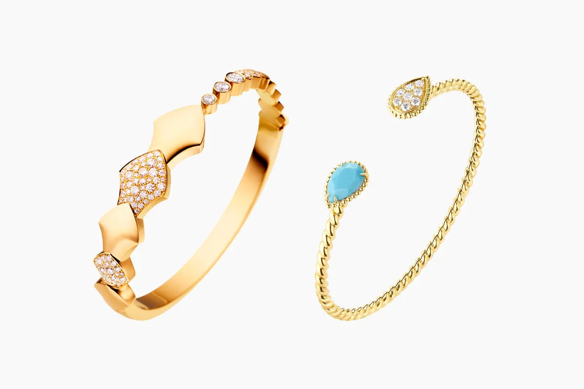 موديلات أساور ذهب أصفر ناعمة تليق بموضة التكديس