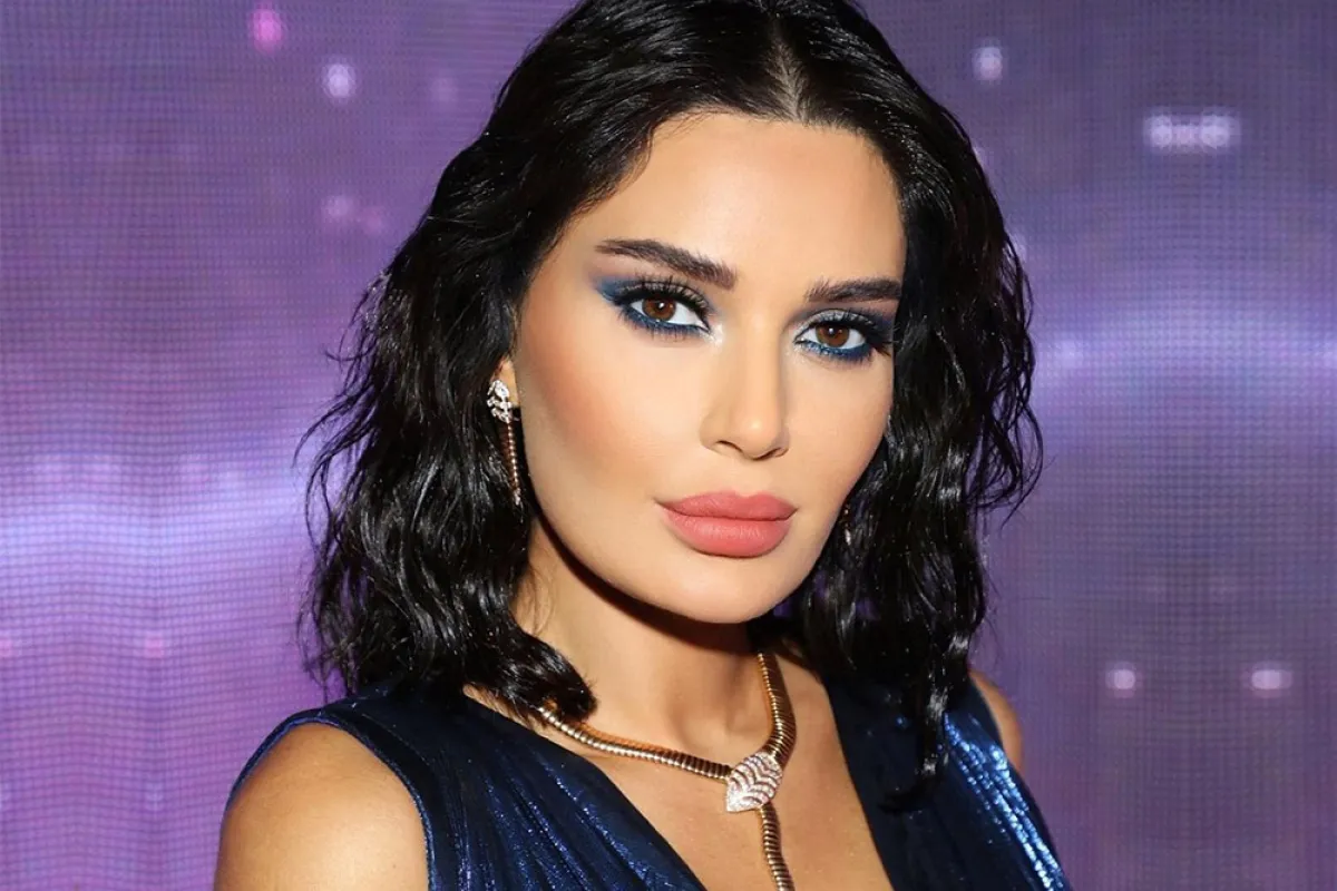 سيرين عبد النور بمكياج كحلي للعينين -الصورة من حسابها على الانستغرام