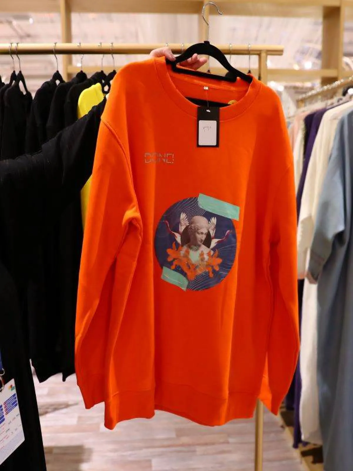 بلوفر بتصميم مجسم روماني وأسماك