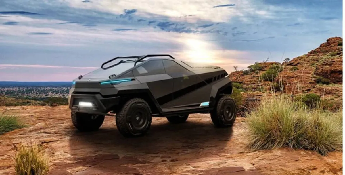 مركبة كهربائية مستقبلية بأجنحة خفاش شمسية