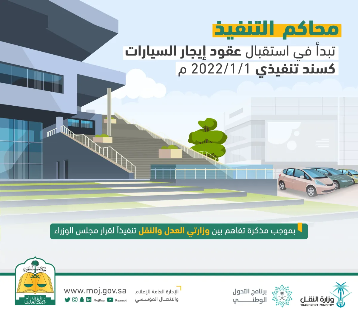 محاكم التنفيذ تستقبل عقود إيجار السيارات باعتبارها سندات تنفيذية