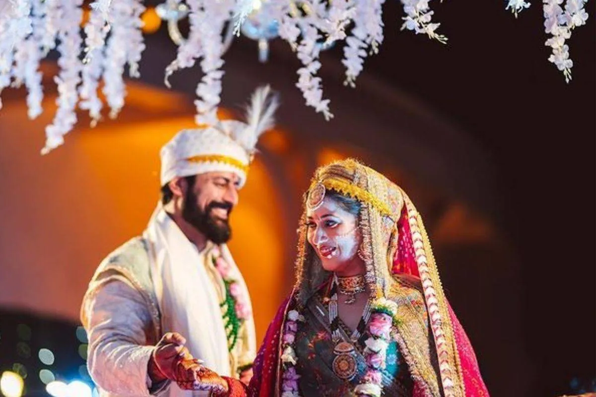 زفاف موهيت راينا  وأديتي- الصورة من حساب موهيت راينا  على إنستغرام