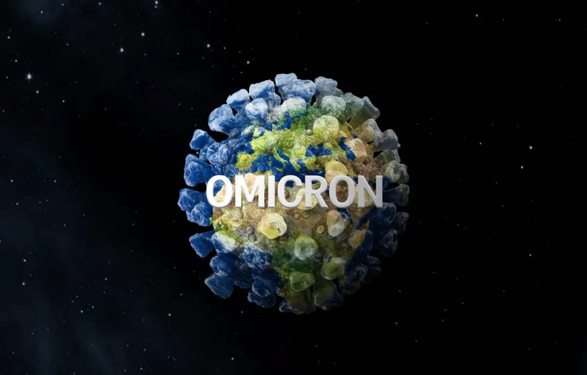 صورة لفايروس أوميكرون