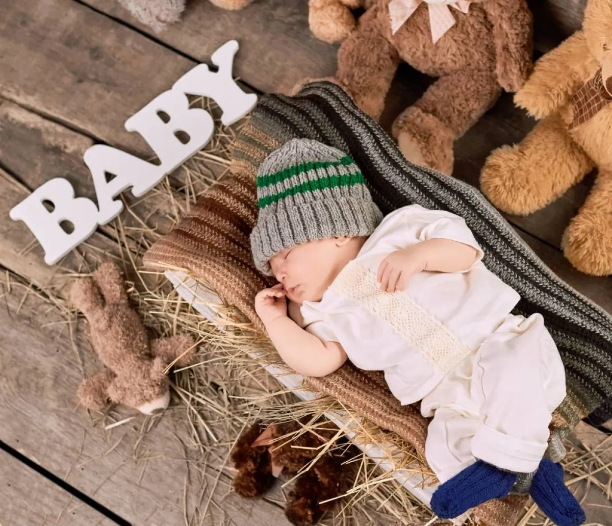 صورة لنوم الرضيع على ظهره