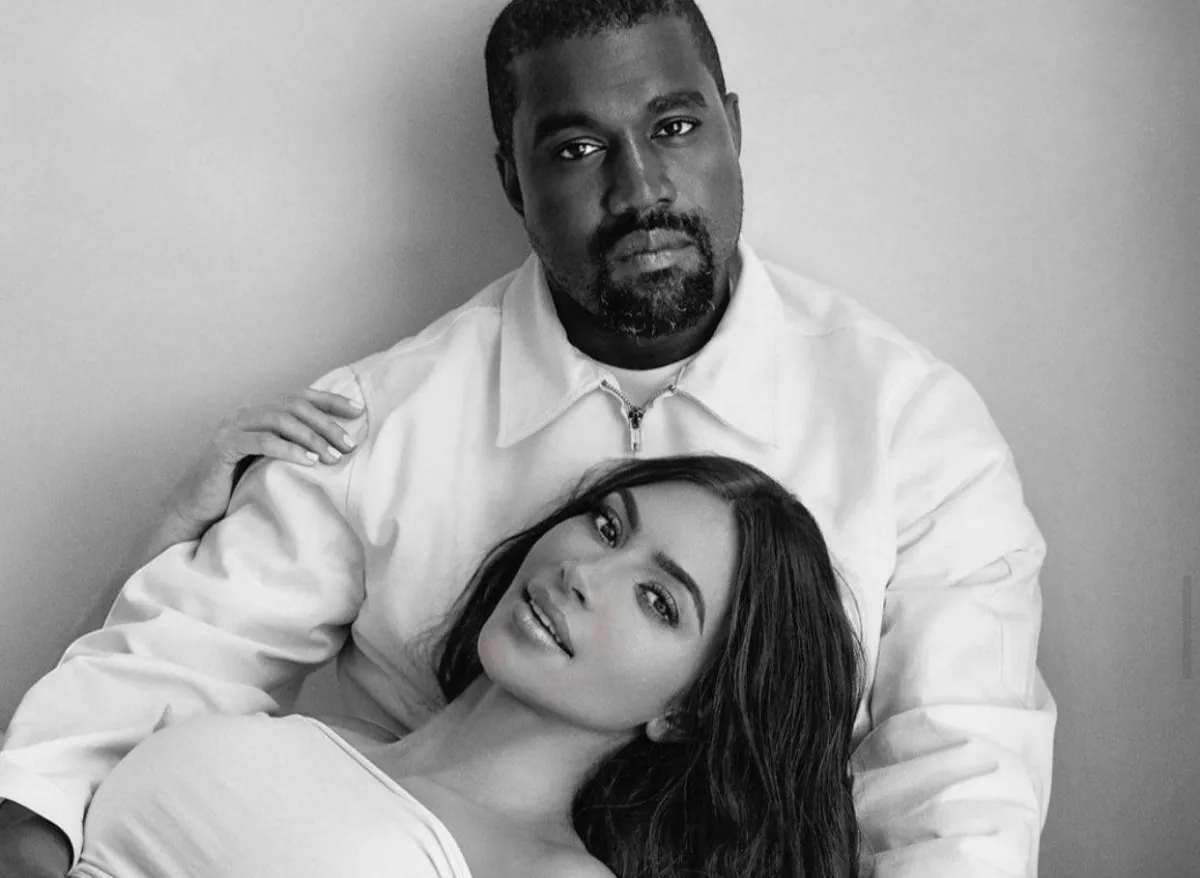 النجم كانيي ويست والنجمة كيم كارداشيان - الصورة من حساب كيم على إنستغرام