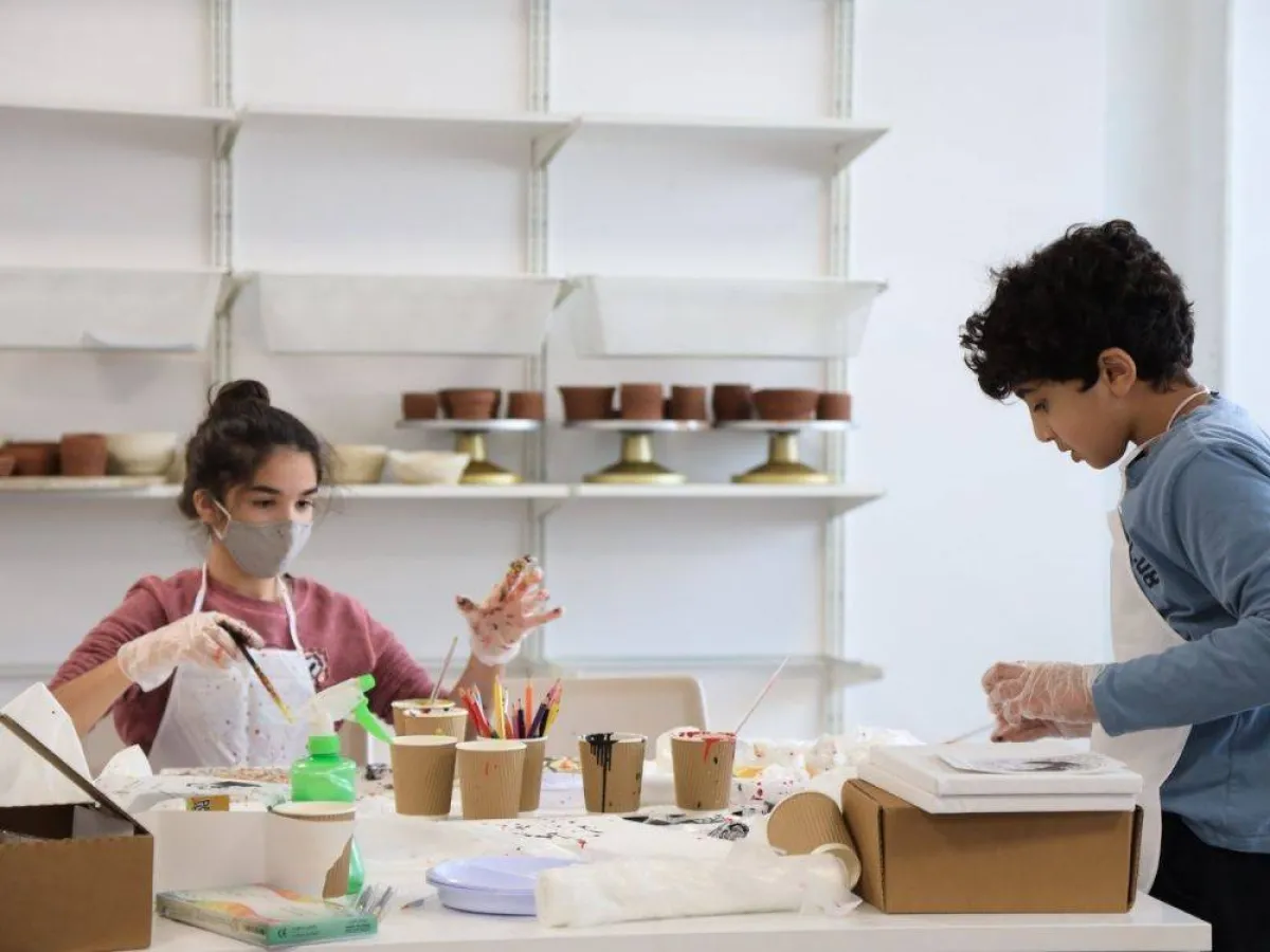 من ورش الأطفال في بينالي الدرعية 