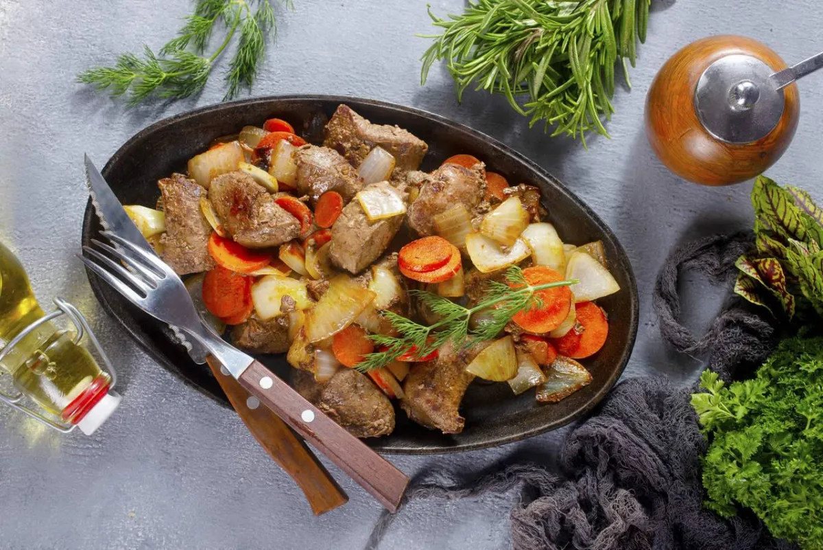 صورة لطبق من الكبدة