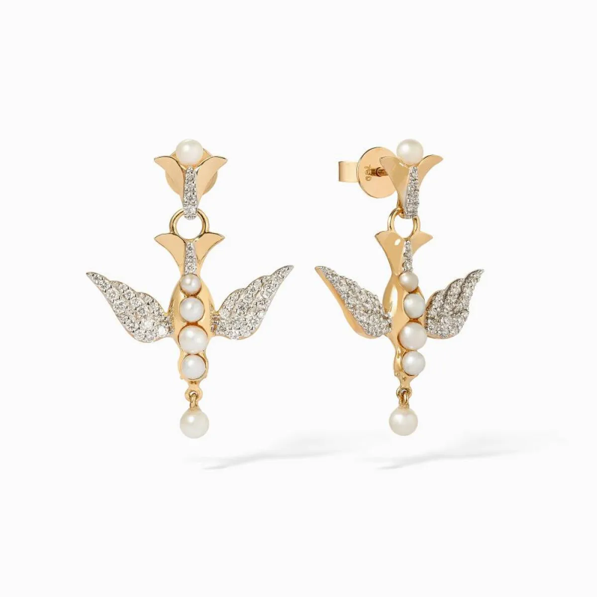 أقراط ذهب على شكل طيور من أنوشكا Annoushka