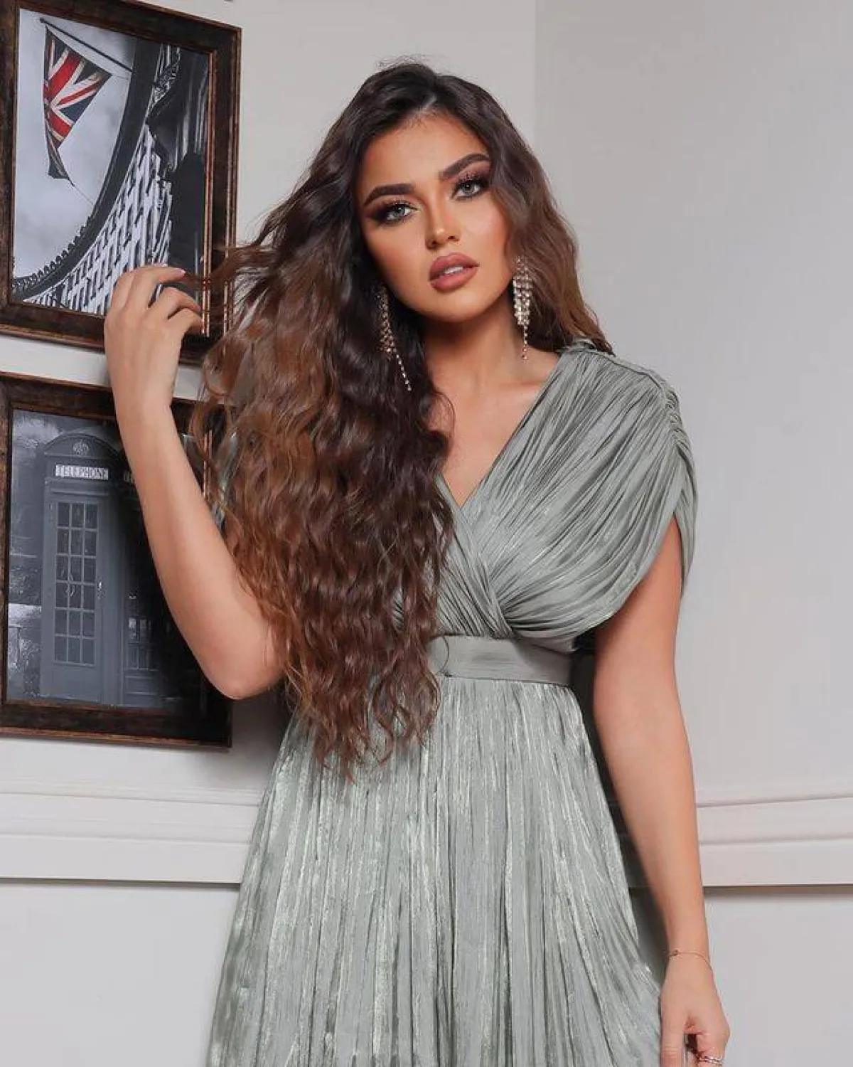 أقراط لين أبوشعر-الصورة من حسابها على انستغرام