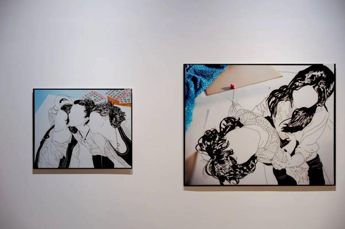 إبداعات جوهرة آل سعود في بينالي الدرعية - الصورة من حساب بينالي الدرعية على تويتر