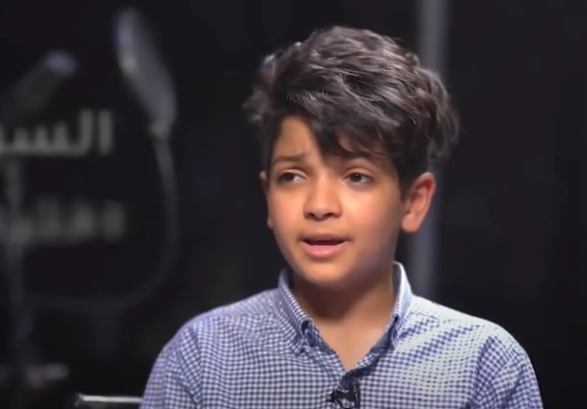 الطفل محمد أسامة خلال استضافته في et بالعربي - الصورة من حساب البرنامج على يوتيوب