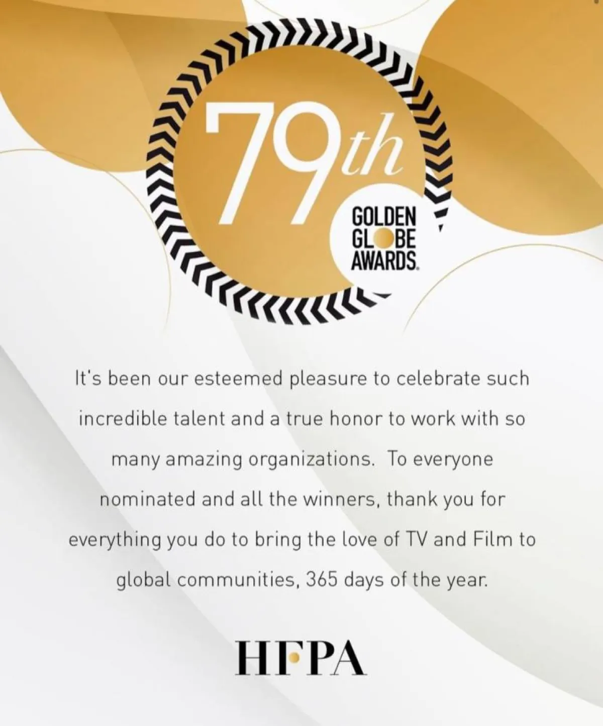 الدورة الـ79 من الغولدن غلوب