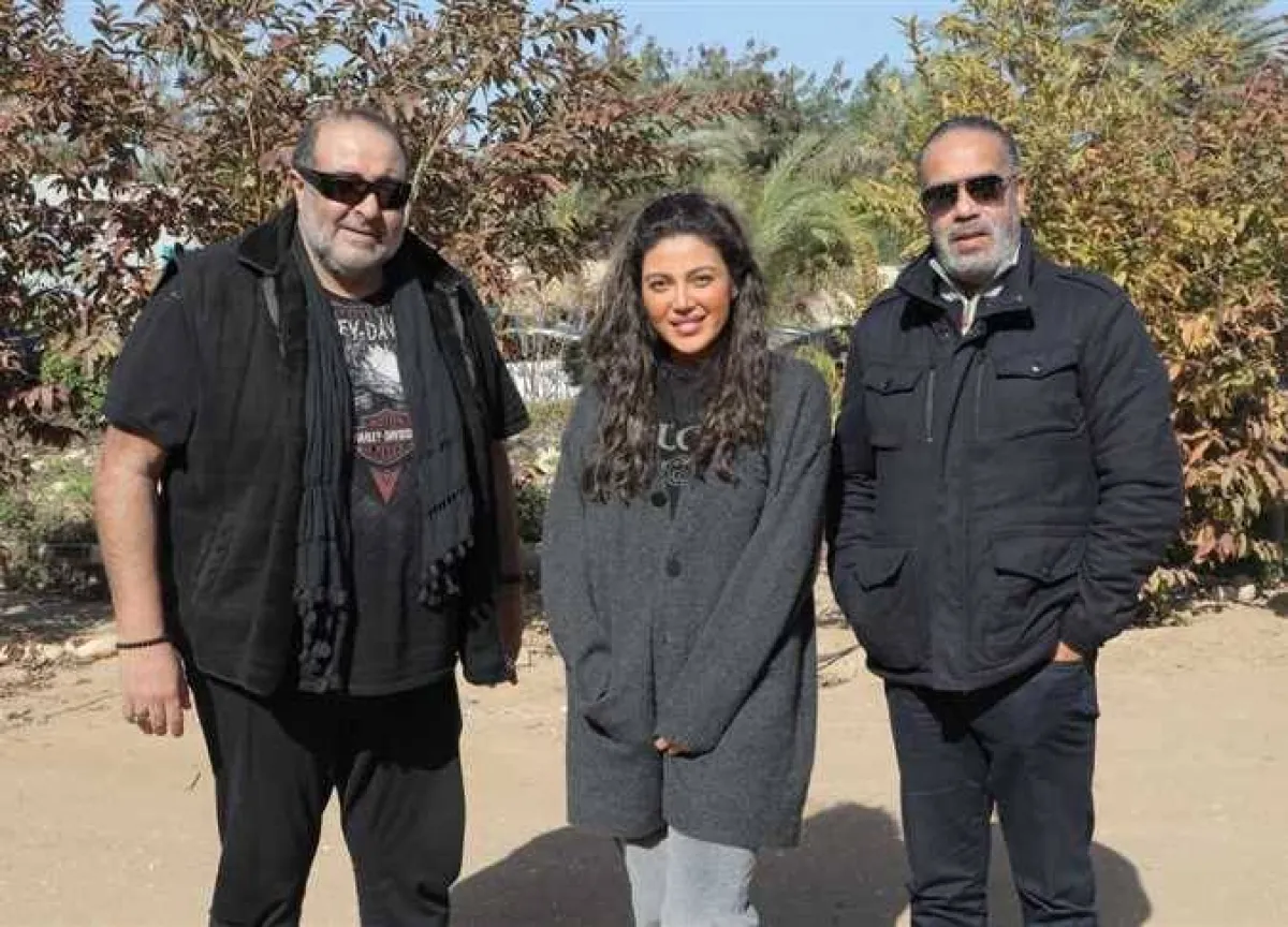 ريهام حجاج والمنتج جمال العدل والمخرج سامح عبد العزيز - الصورة من حساب العدل جروب على فيسبوك