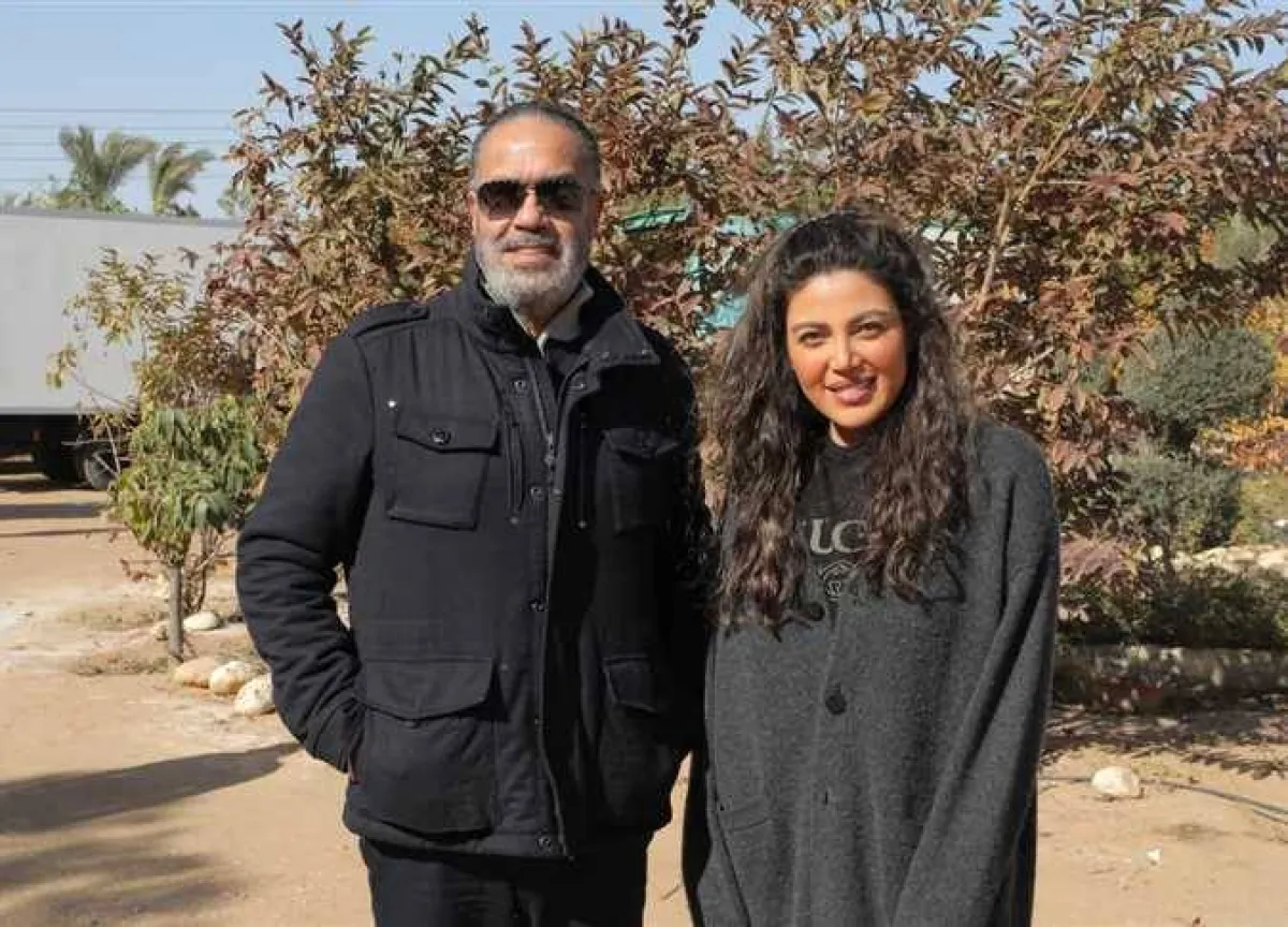 ريهام حجاج والمنتج جمال العدل - الصورة من حساب العدل جروب على فيسبوك