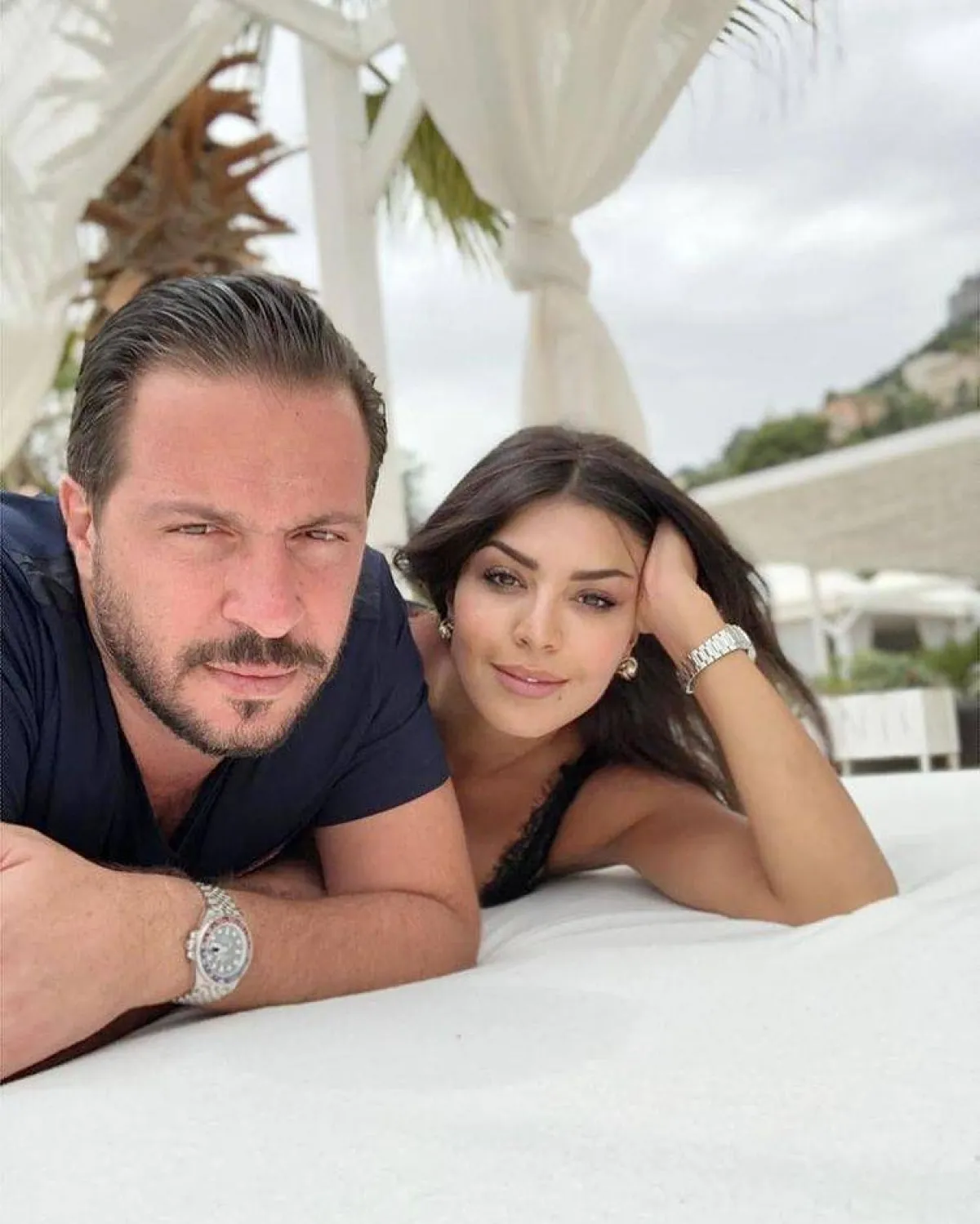 ساعات أمل بوشوشة وزوجها وليد عواضة-الصورة من حساب النجمة على انستغرام