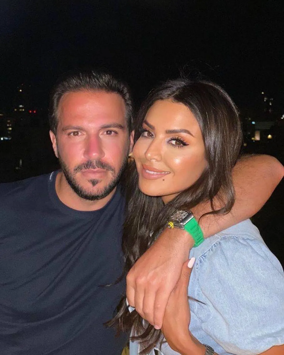 ساعات أمل بوشوشة وزوجها وليد عواضة-الصورة من حساب النجمة على انستغرام