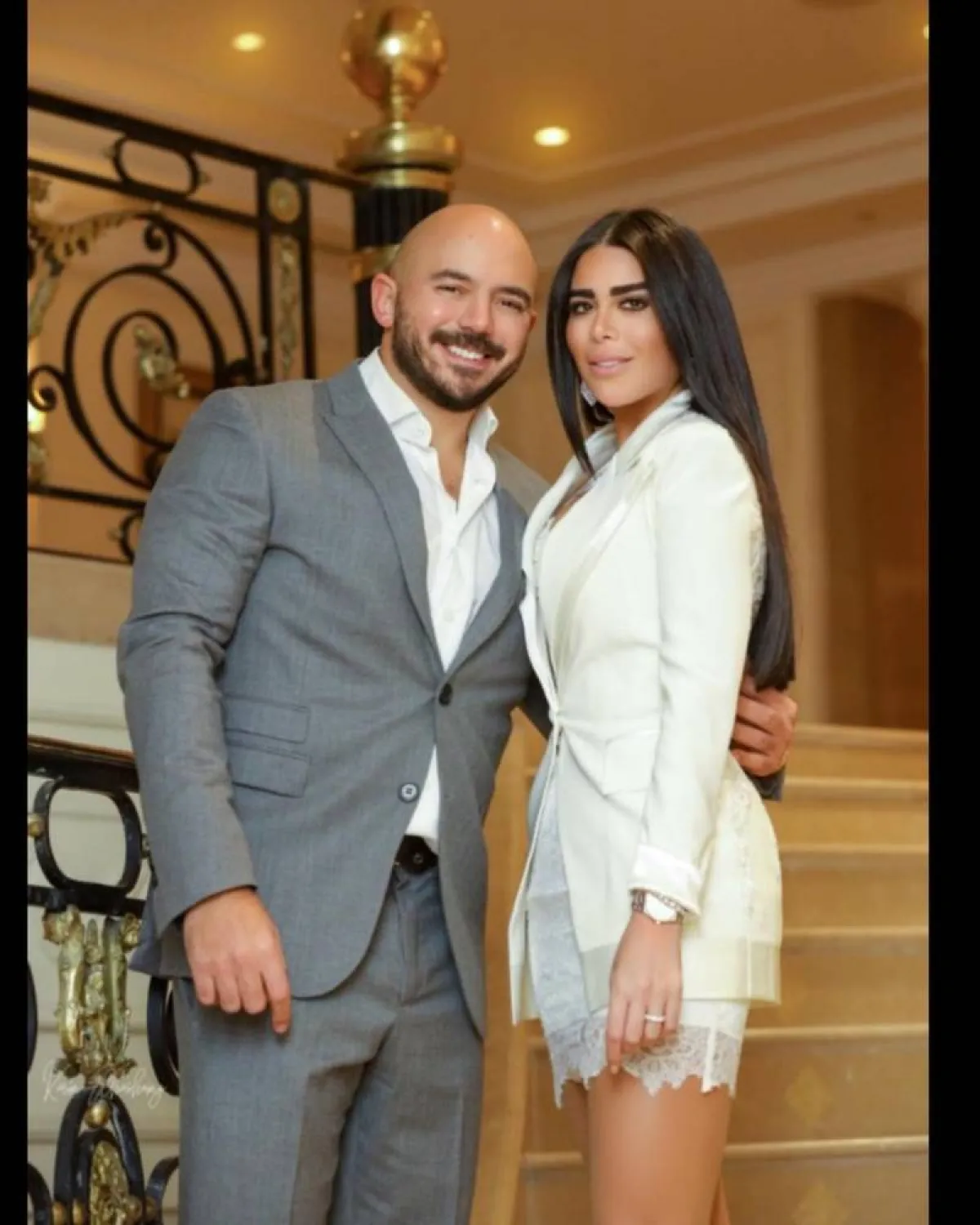 العسيلي وزوجته أمنية عبد المنعم