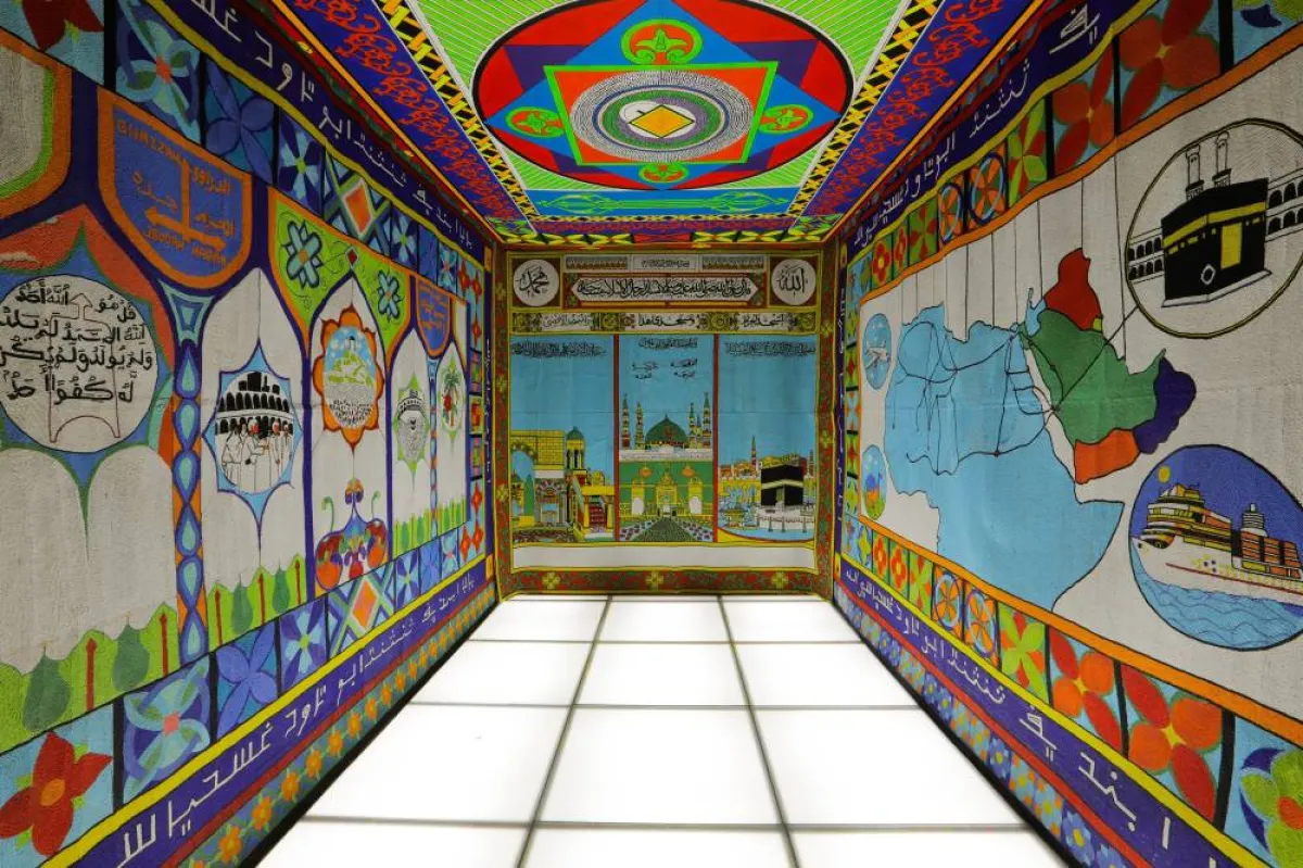 عمل فني بعنوان شد الرحال - الصورة من حساب بينالي الدرعية على تويتر