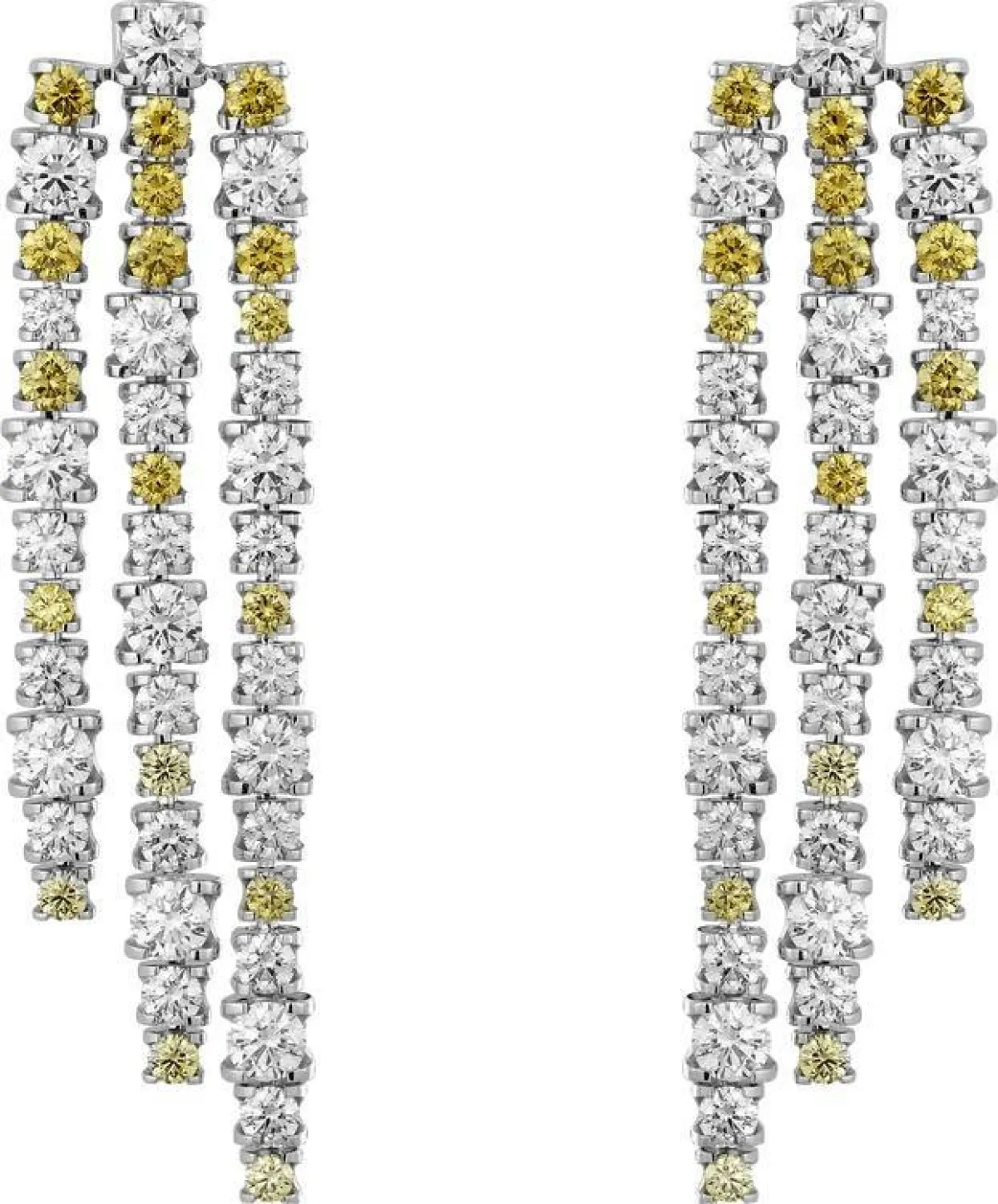 أقراط من الألماس الأصفر من كارتييه  Cartier