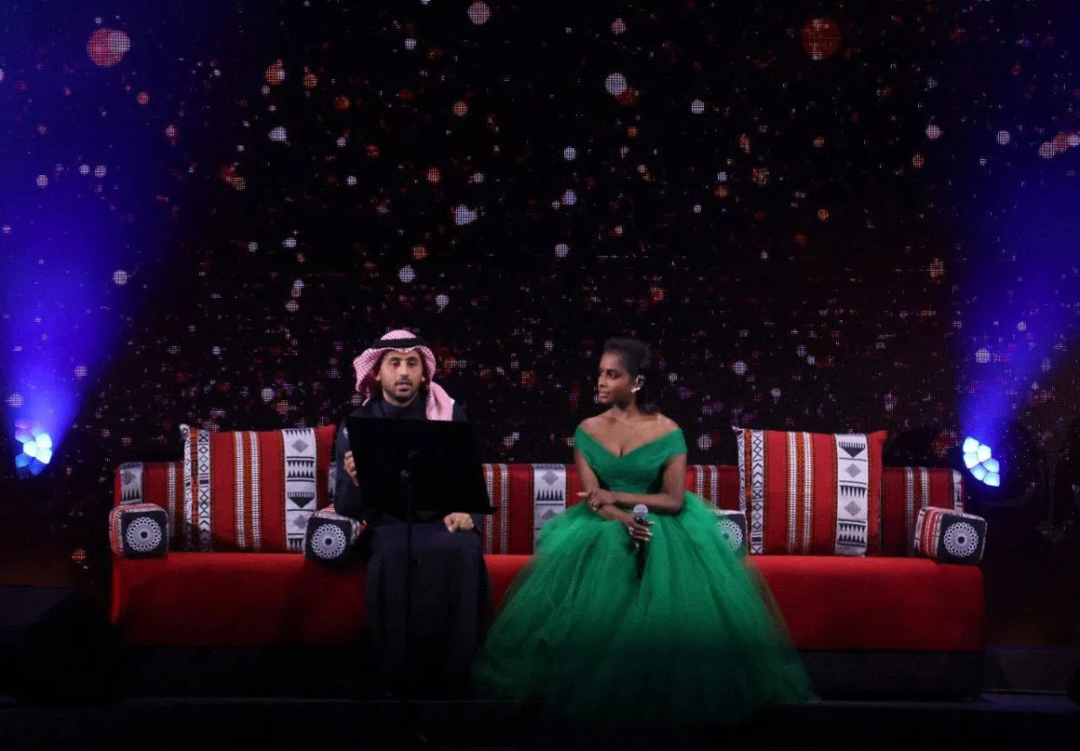 داليا مبارك وفؤاد عبد الواحد من الحفل